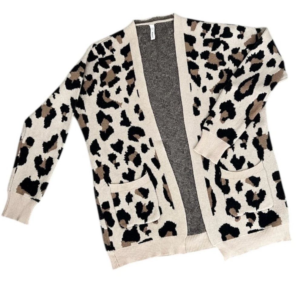 Wishlist Animal Print Open Cardigan NWOT